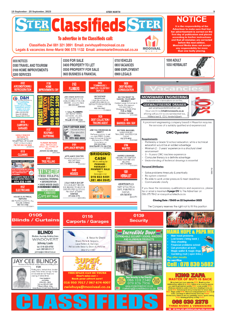 STER NORTH 19 September – 25 September, 2023 page 9