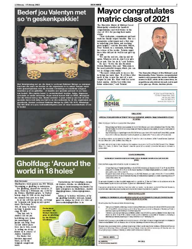 STER NORTH 1 February – 4 February 2022 page 7
