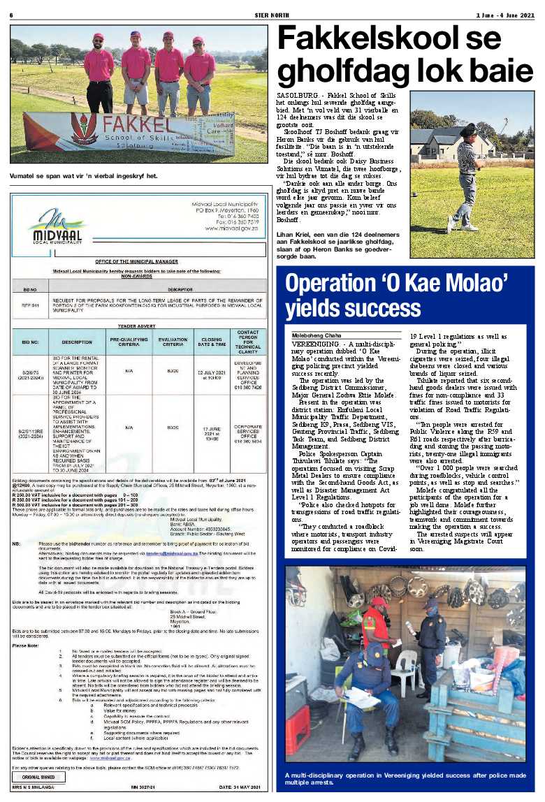 STER NORTH 1 June – 4 June 2021 page 6