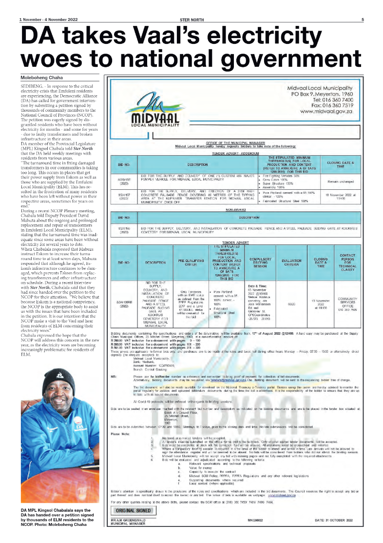 STER NORTH 1 November – 4 November 2022 page 5