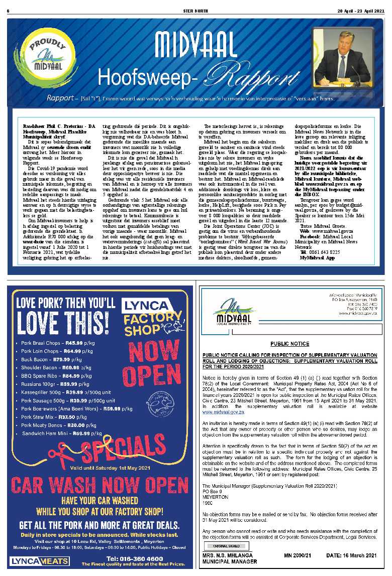 STER NORTH 20 April – 23 April 2021 page 6