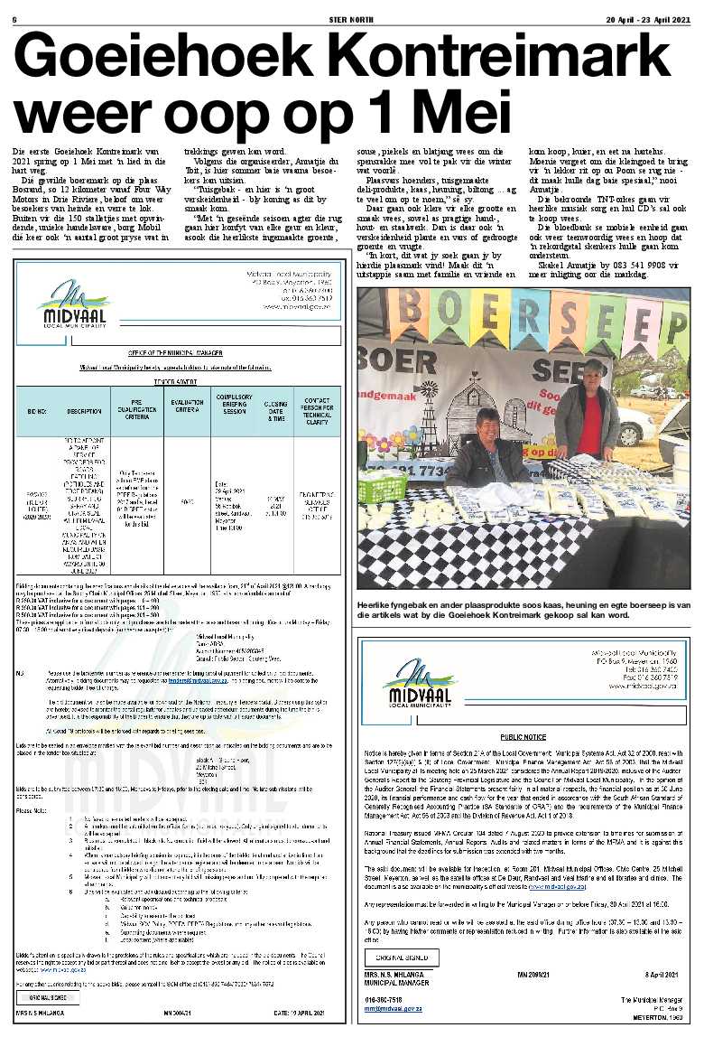 STER NORTH 20 April – 23 April 2021 page 8