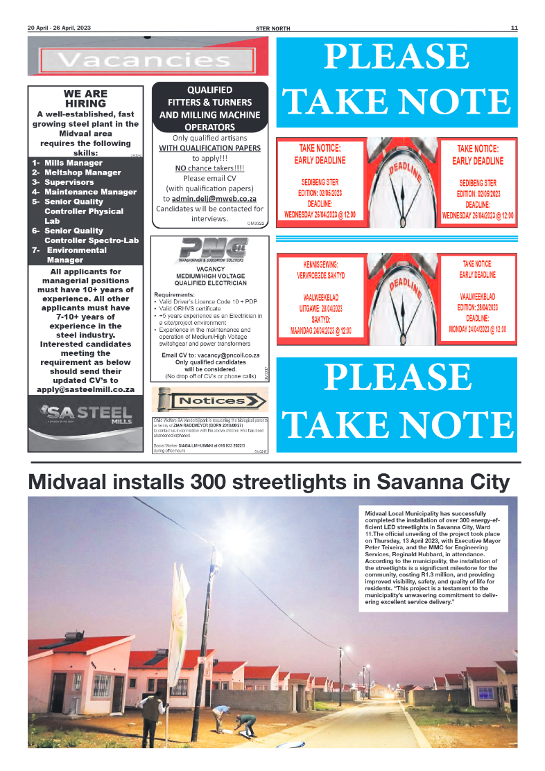 STER NORTH 20 April – 26 April, 2023 page 11