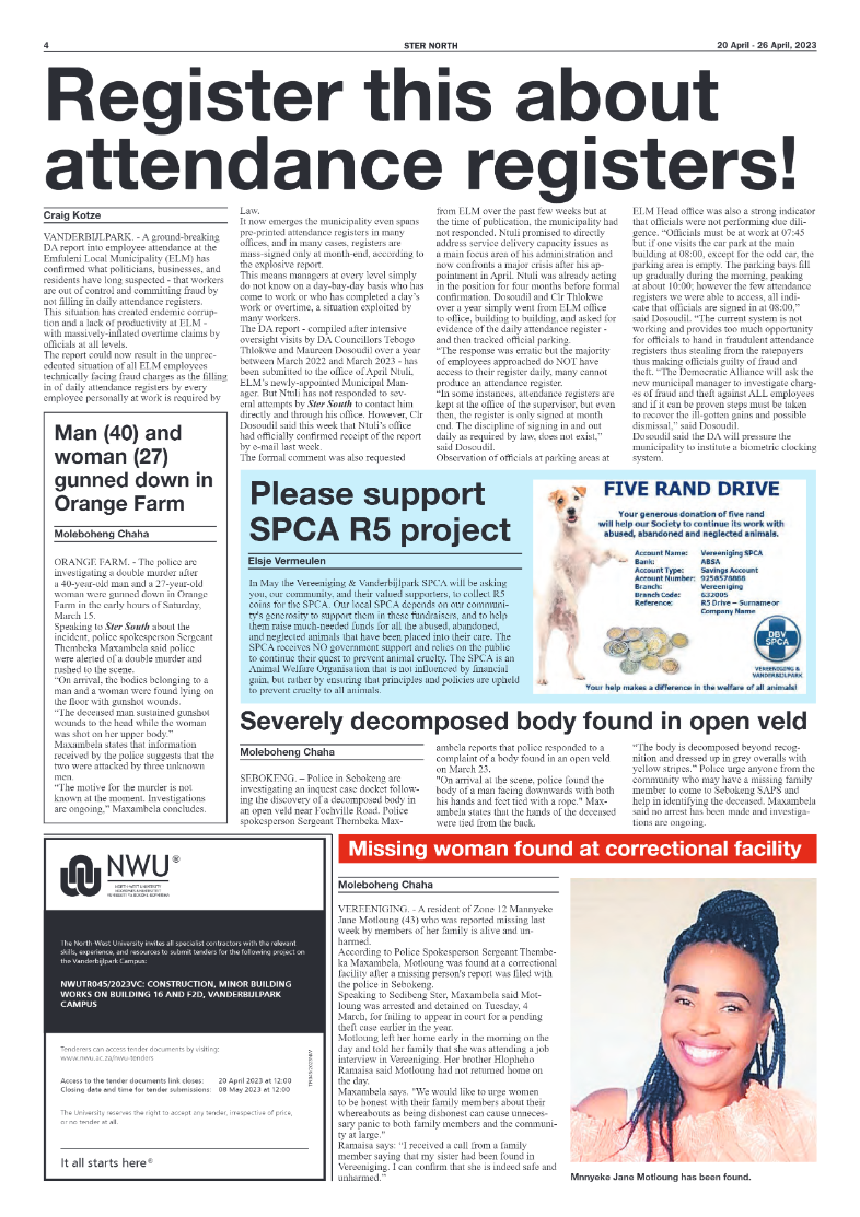 STER NORTH 20 April – 26 April, 2023 page 4