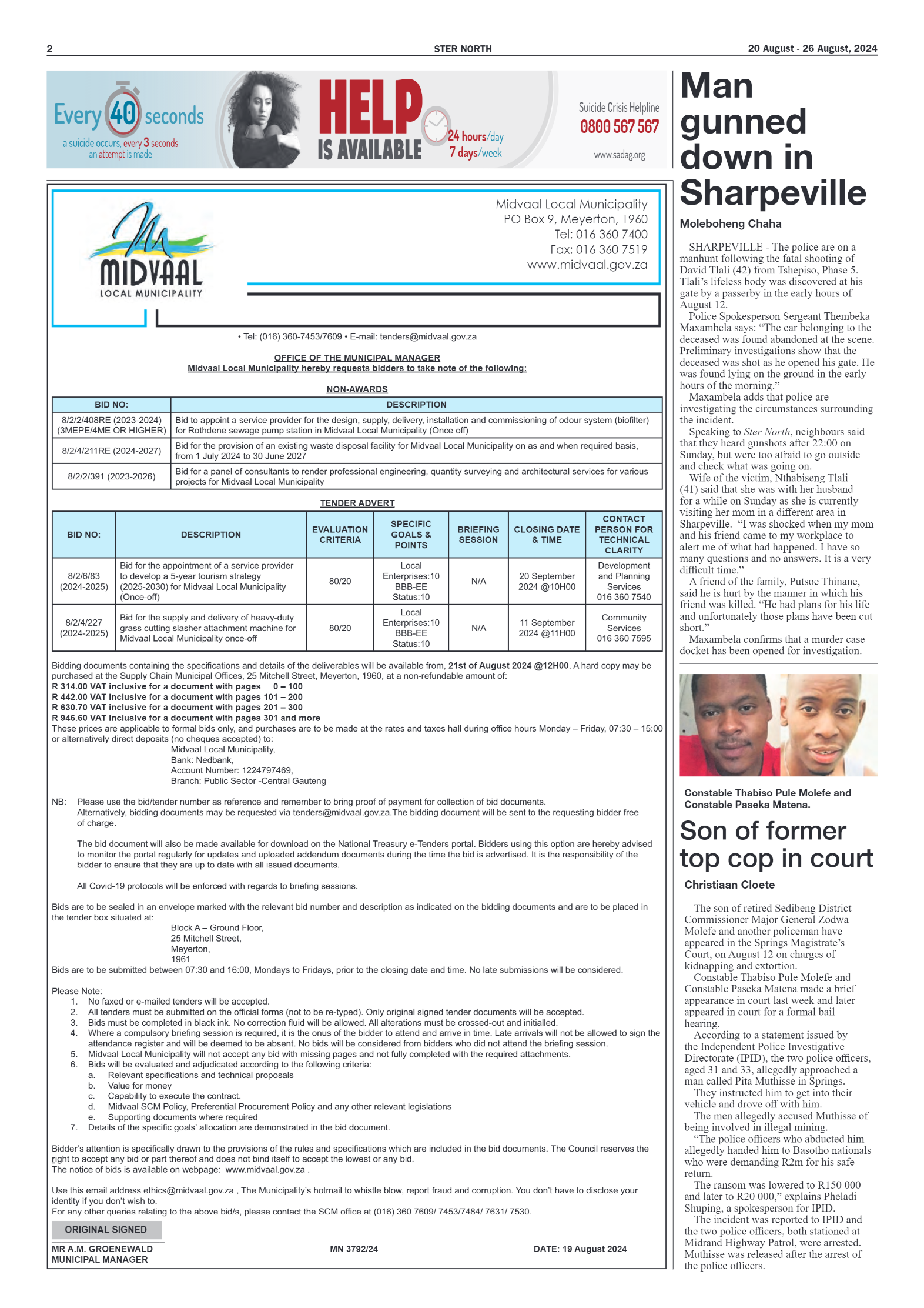 STER NORTH 20 August – 26 August, 2024 page 2