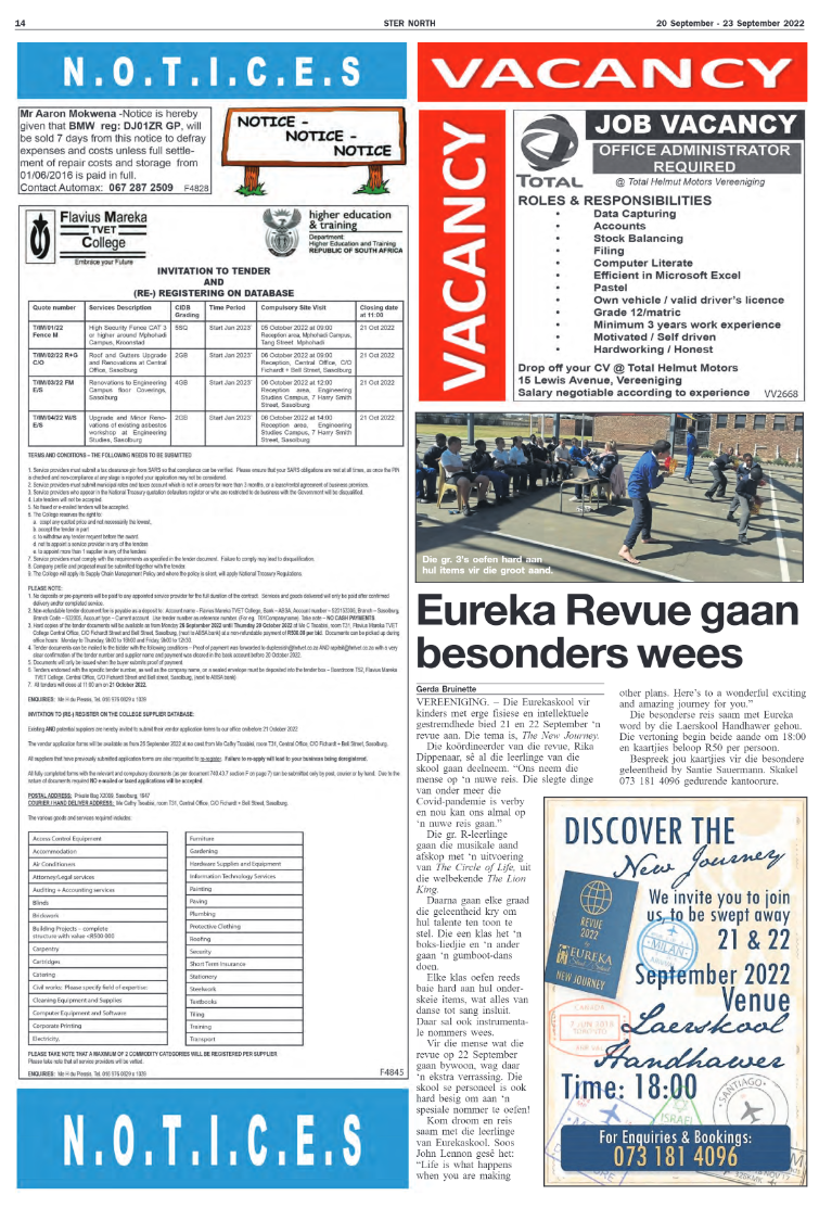 STER NORTH 20 September – 23 September 2022 page 15