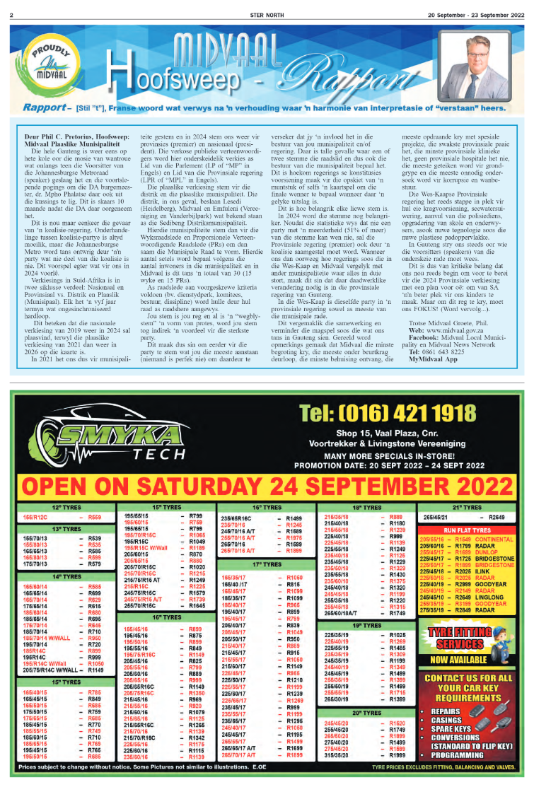 STER NORTH 20 September – 23 September 2022 page 2