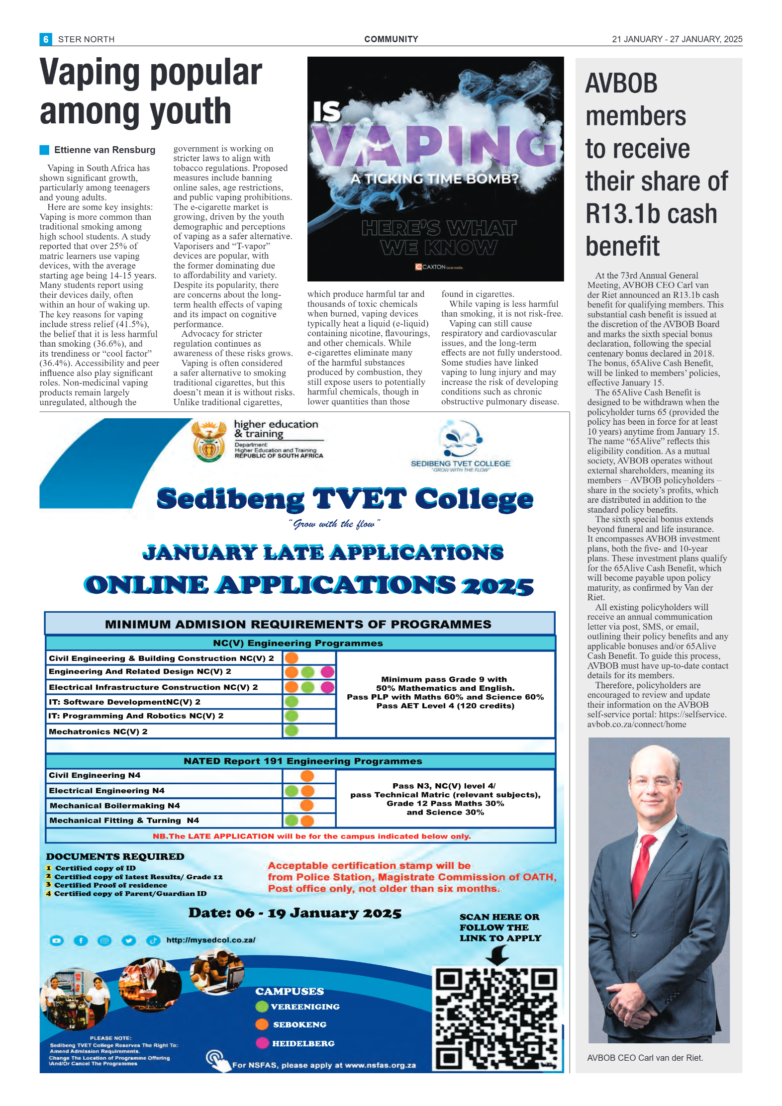 STER NORTH 21 JANUARY – 27 JANUARY, 2025 page 6