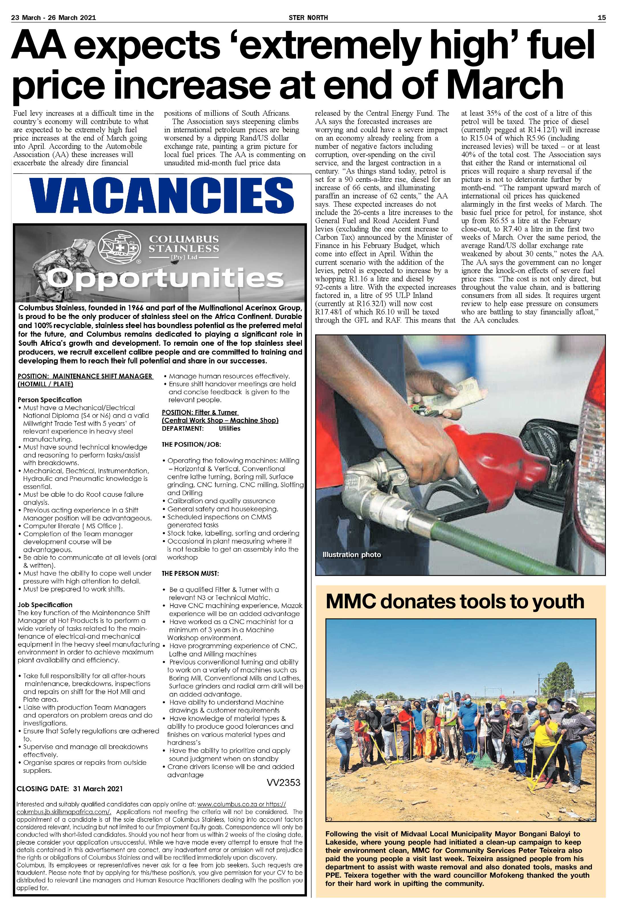 STER NORTH 23 March – 26 March 2021 page 15