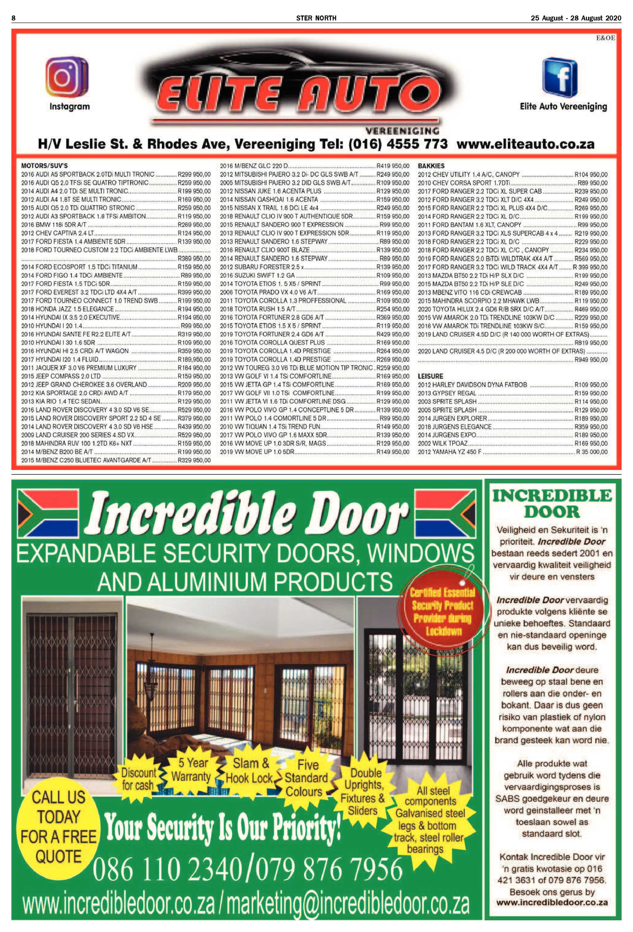 STER NORTH 25 August – 28 August 2020 page 8