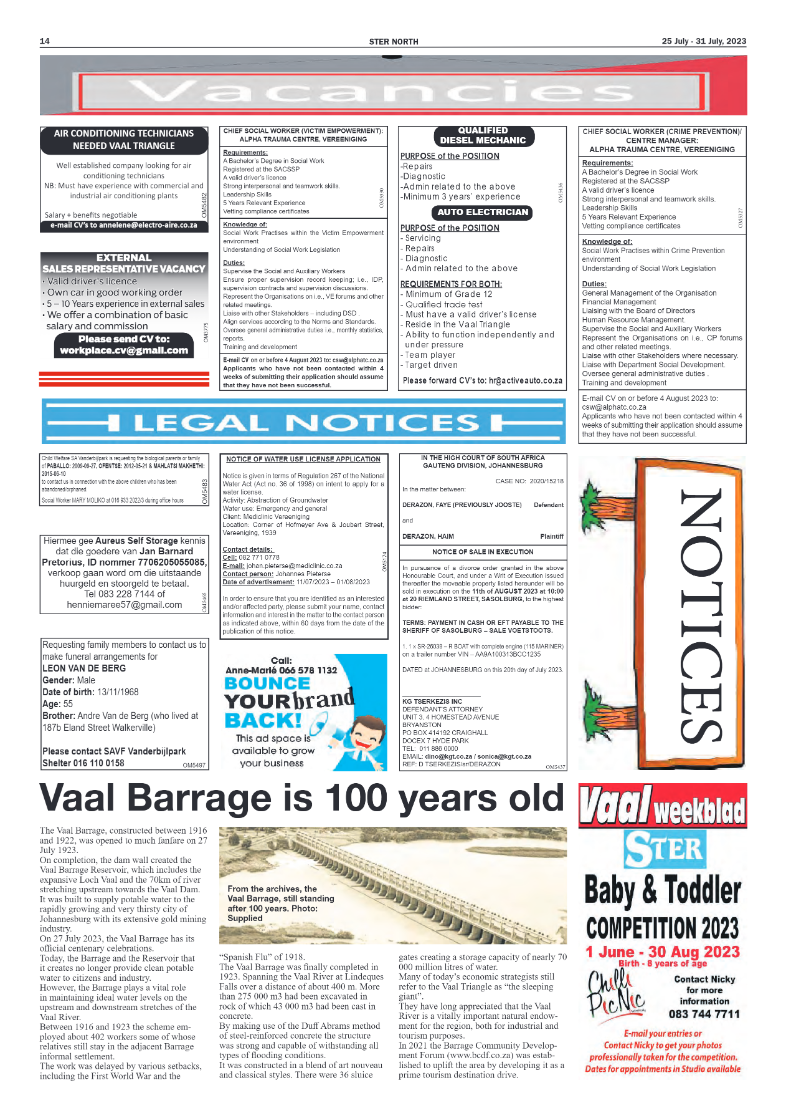 STER NORTH 25 July – 31 July, 2023 page 14