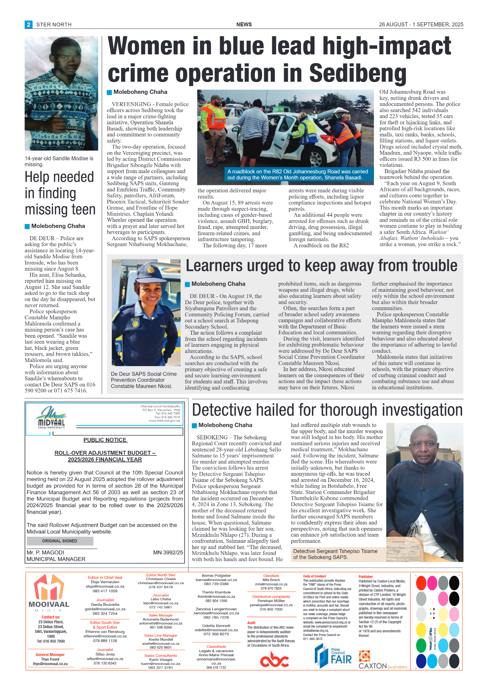 STER NORTH 26 AUGUST – 1 SEPTEMBER, 2025 page 2