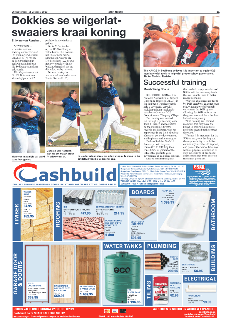 STER NORTH 26 September – 2 October, 2023 page 11