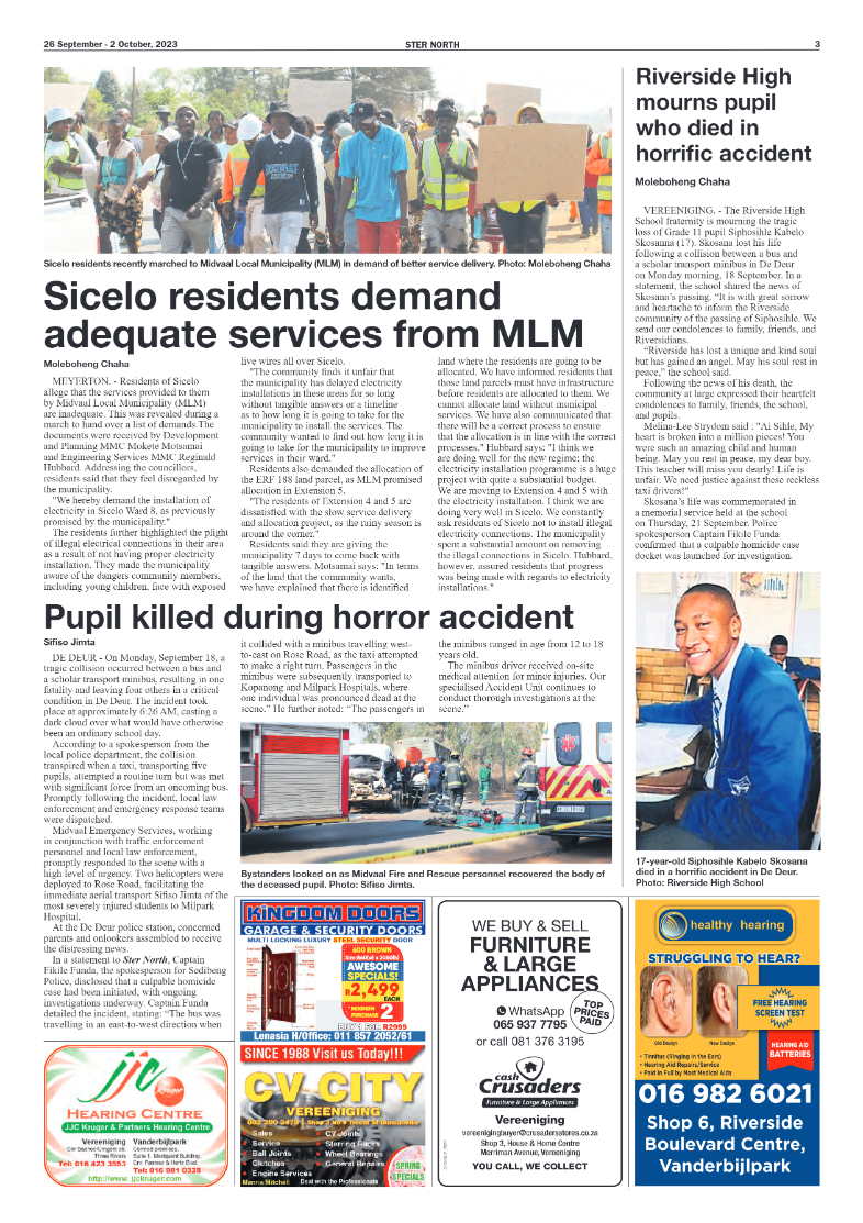 STER NORTH 26 September – 2 October, 2023 page 3