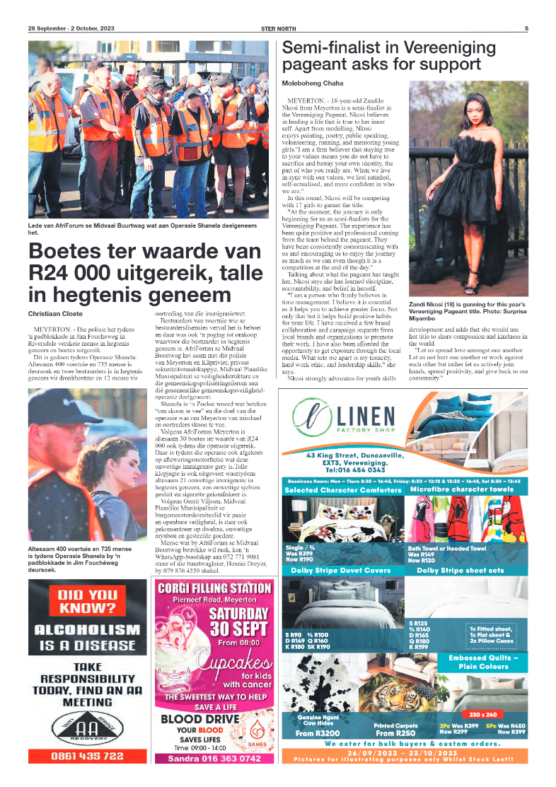 STER NORTH 26 September – 2 October, 2023 page 5
