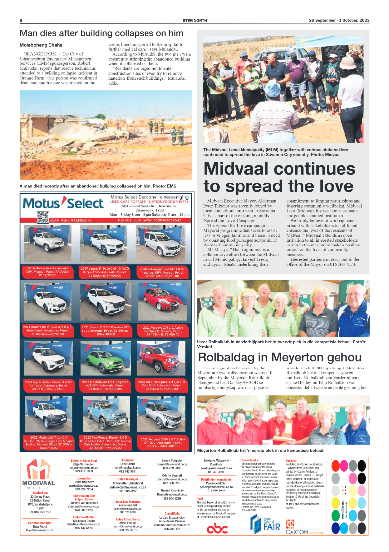 STER NORTH 26 September – 2 October, 2023 page 6