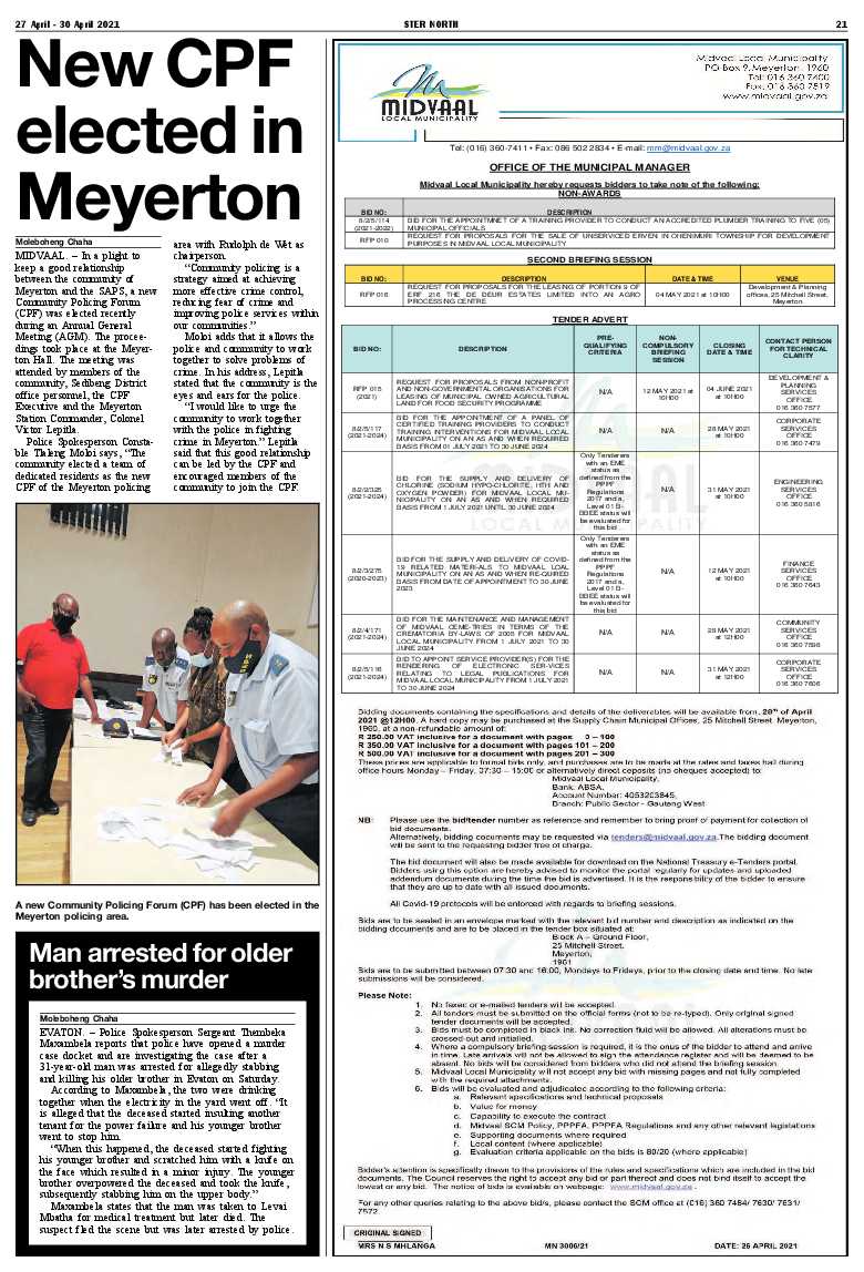 STER NORTH 27 April – 30 April 2021 page 21