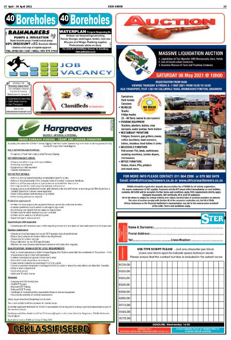 STER NORTH 27 April – 30 April 2021 page 23