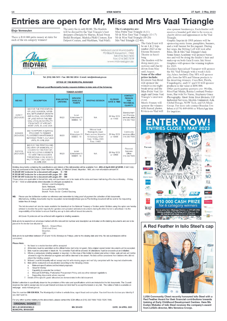 STER NORTH 27 April – 3 May, 2023 page 14