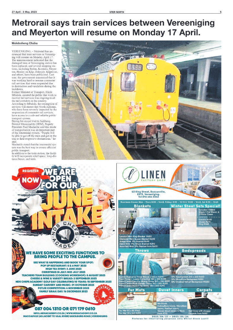 STER NORTH 27 April – 3 May, 2023 page 5
