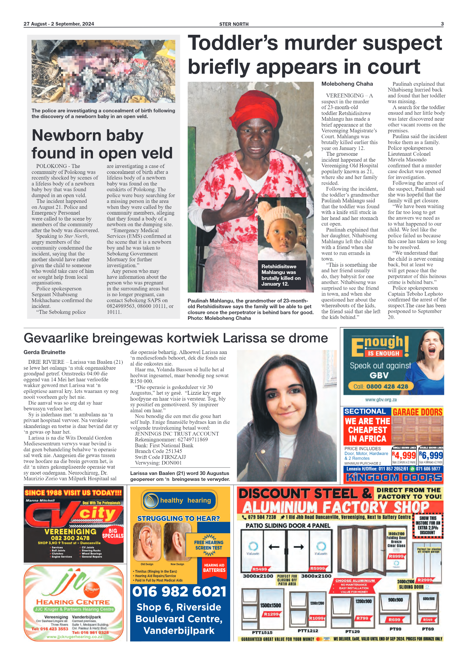 STER NORTH 27 August – 2 September, 2024 page 3