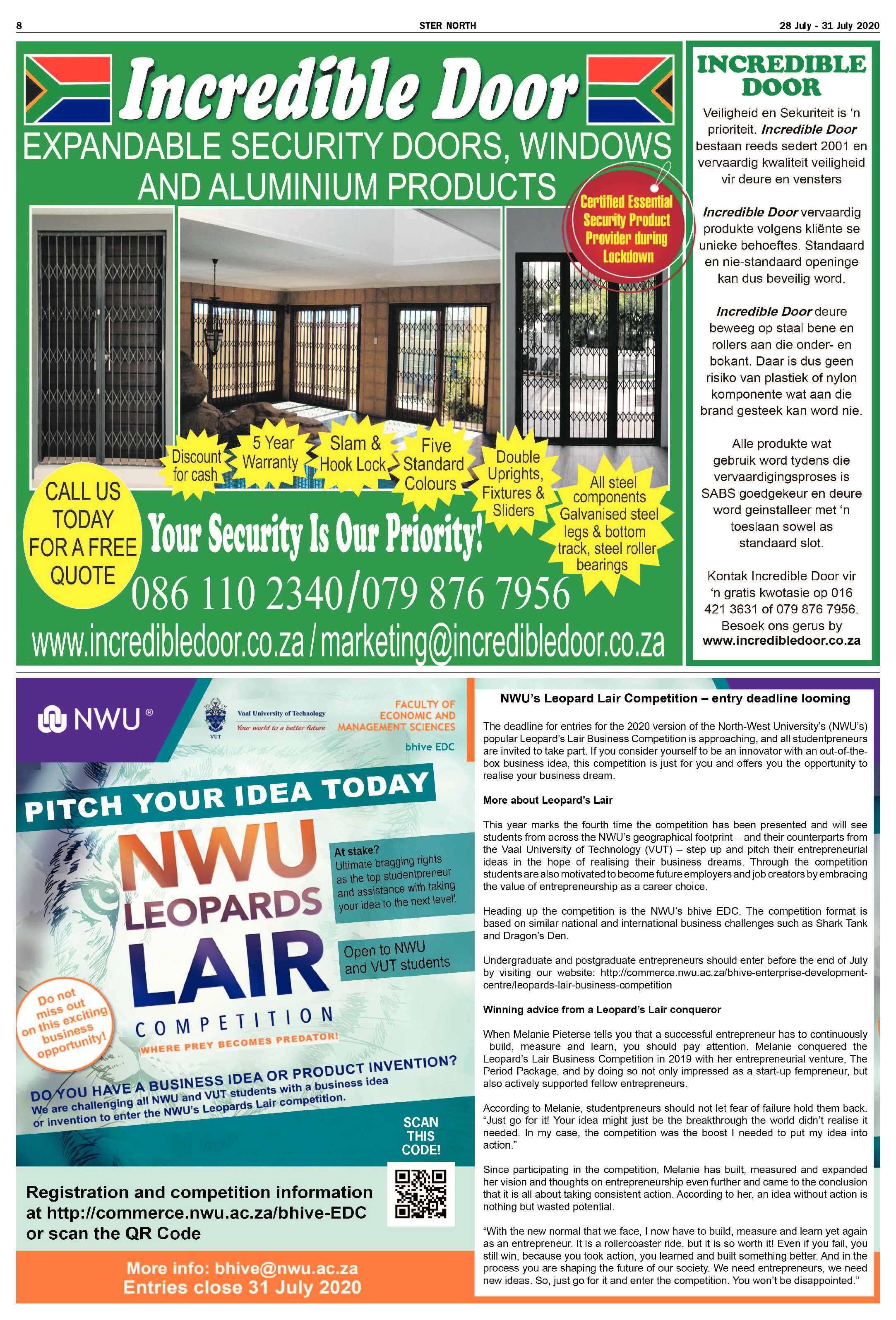 STER NORTH 28 JULY – 31 JULY 2020 page 8