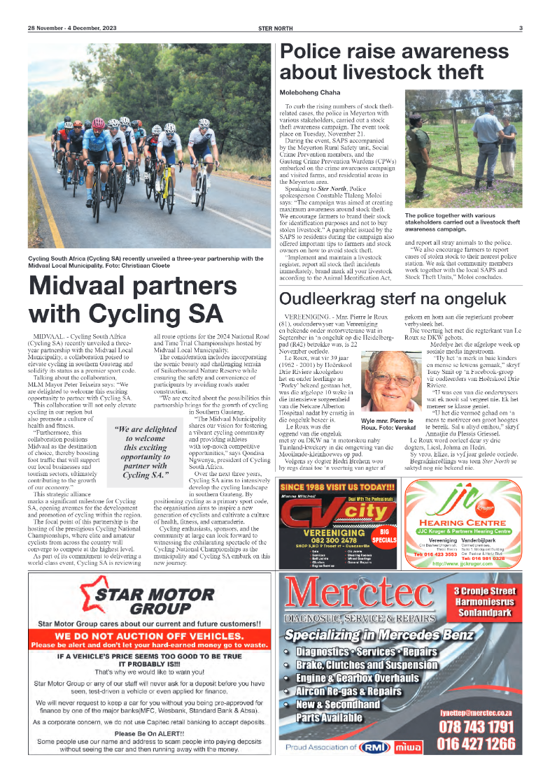 STER NORTH 28 November – 4 December, 2023 page 3