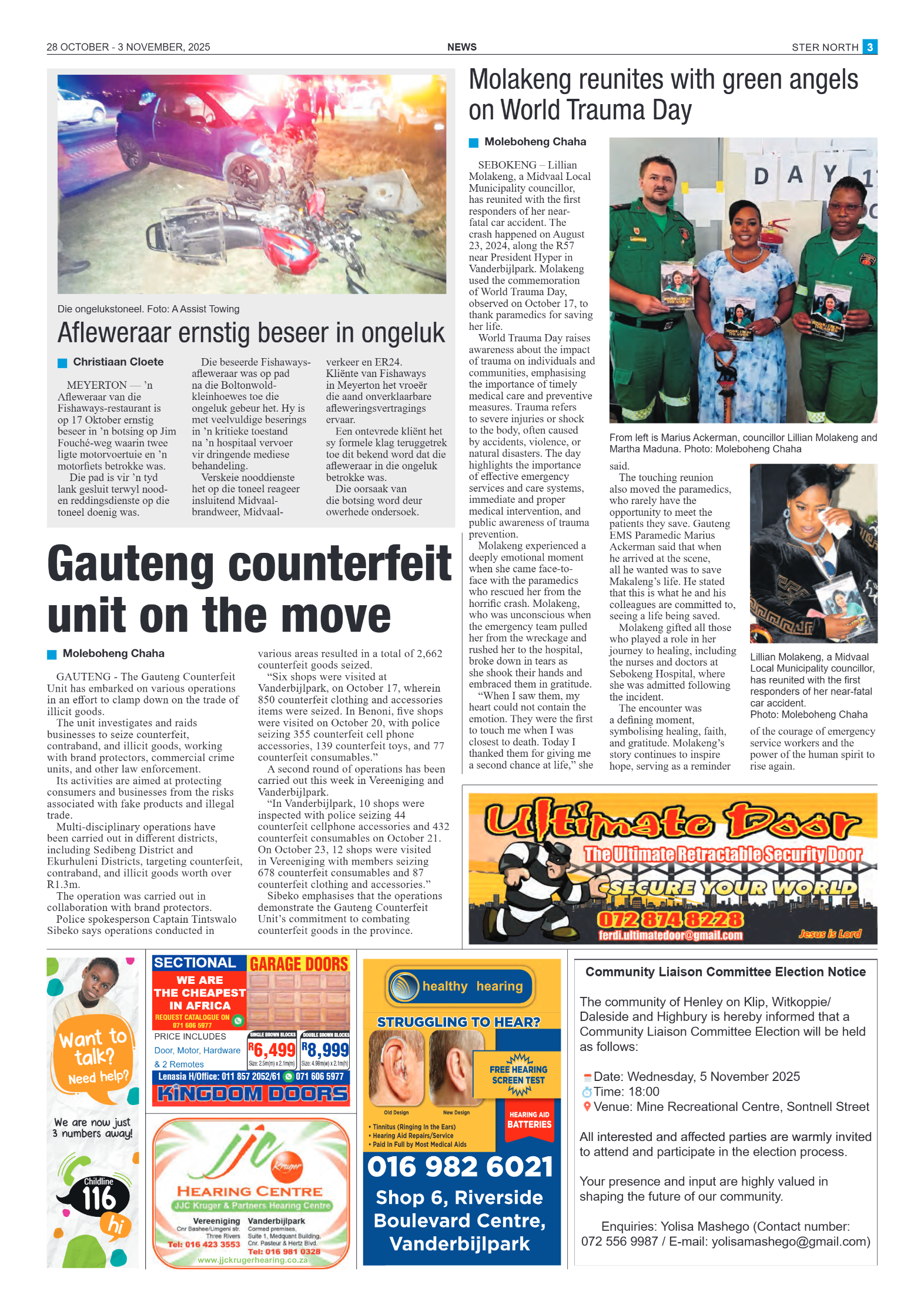 STER NORTH 28 OCTOBER – 3 NOVEMBER, 2025 page 3