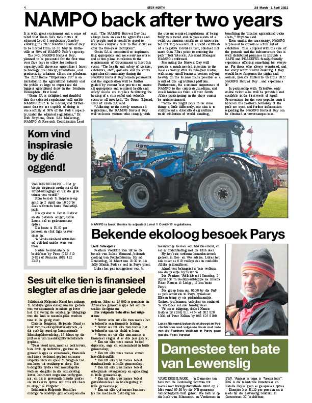 STER NORTH 29 March – 1 April 2022 page 4
