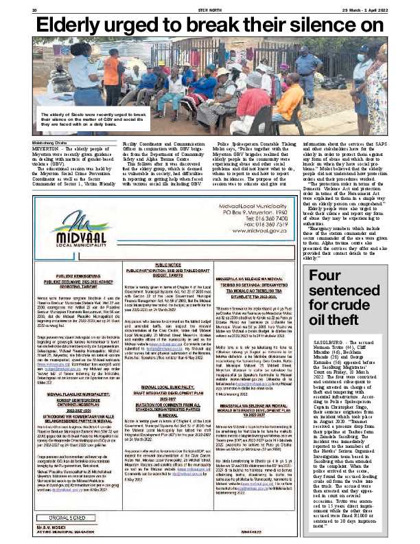 STER NORTH 29 March – 1 April 2022 page 5