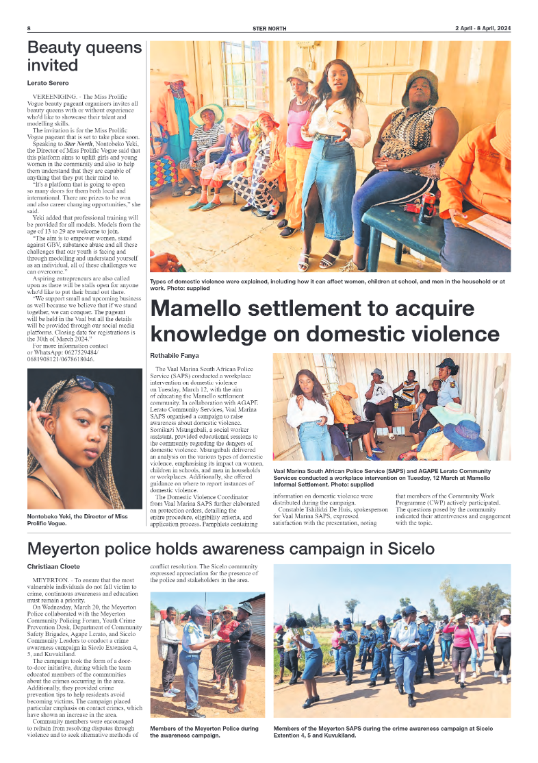 STER NORTH 2 April – 8 April, 2024 page 8