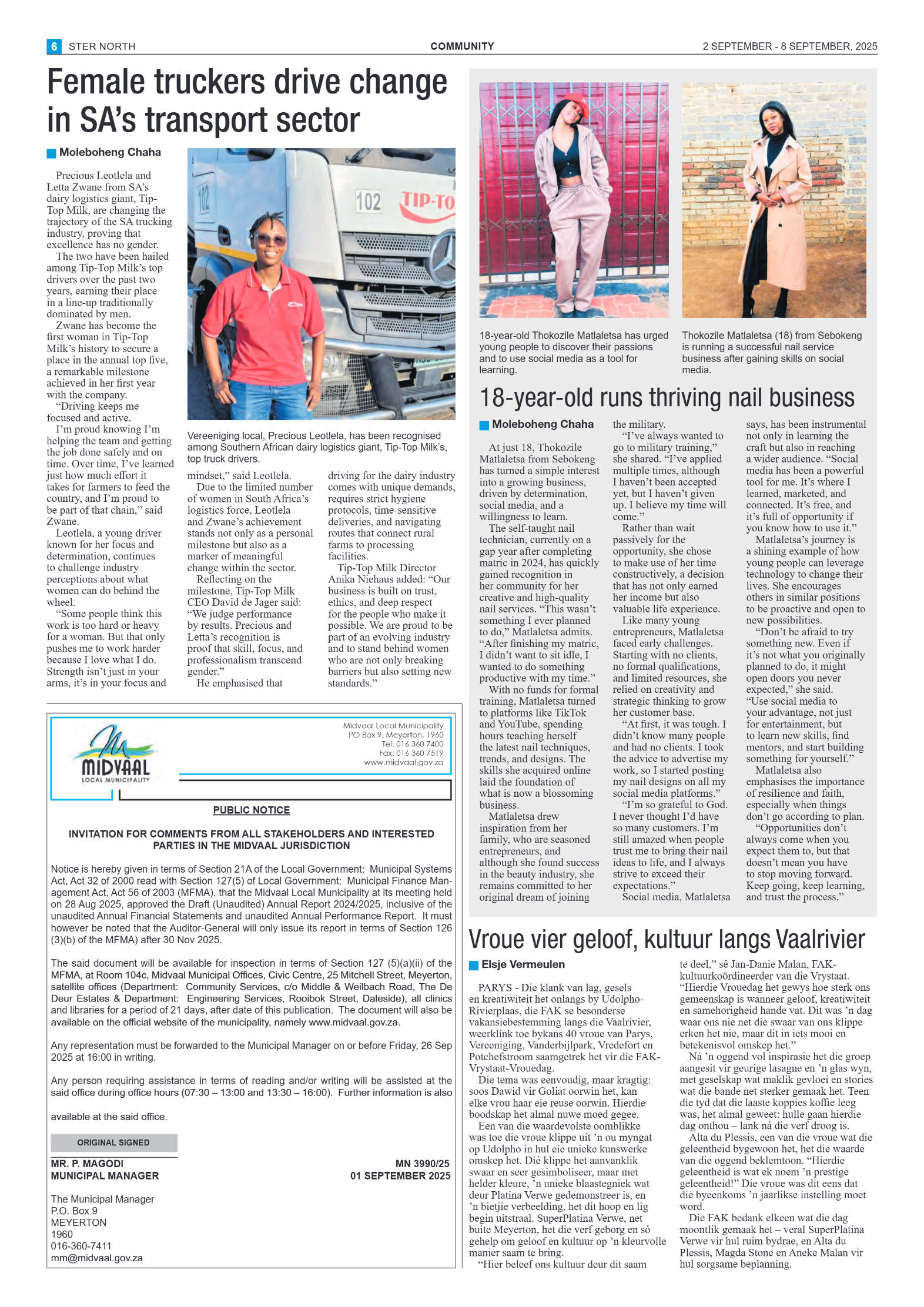 STER NORTH 2 SEPTEMBER – 8 SEPTEMBER, 2025 page 6