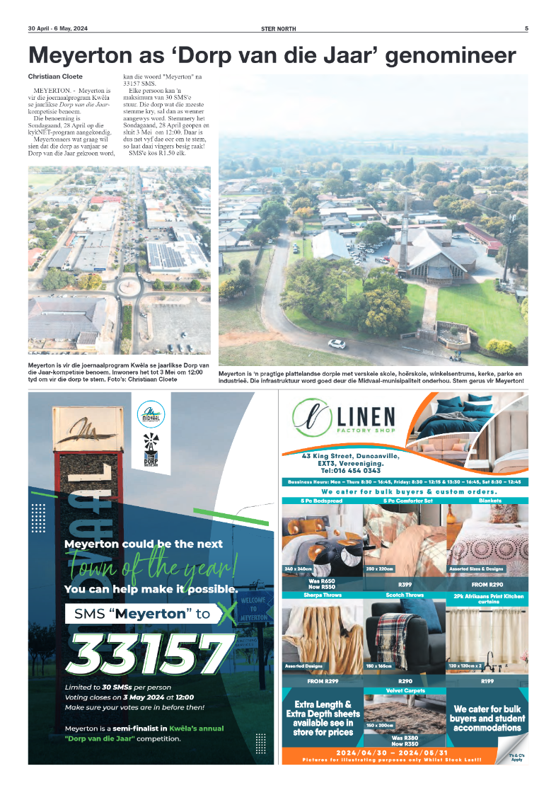 STER NORTH 30 April – 6 May, 2024 page 5