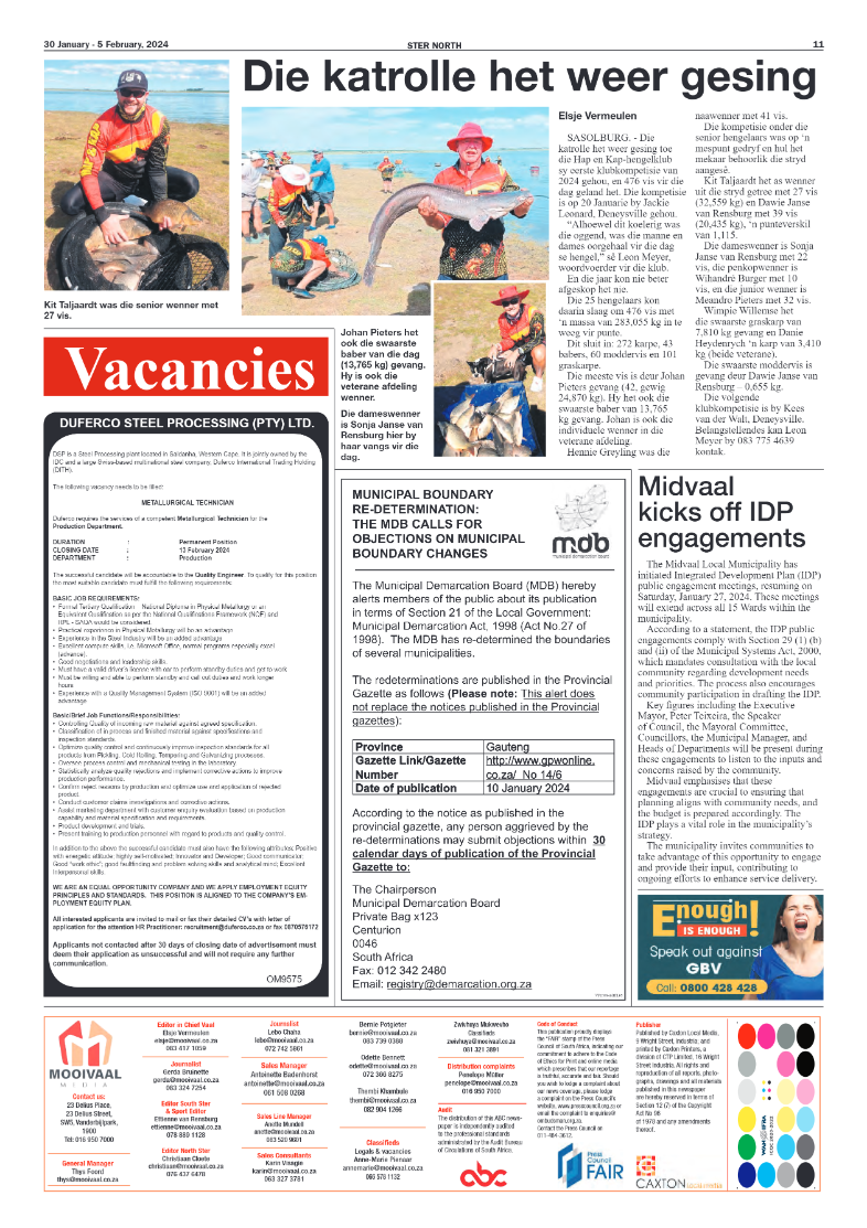 STER NORTH 30 January – 5 February, 2024 page 11