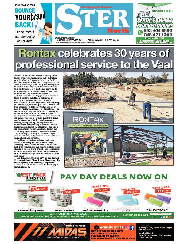 STER NORTH 31 August – 3 September 2021 page 1