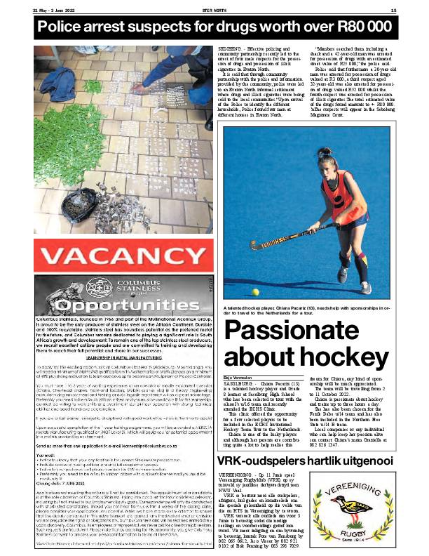 STER NORTH 31 May – 3 June 2022 page 15
