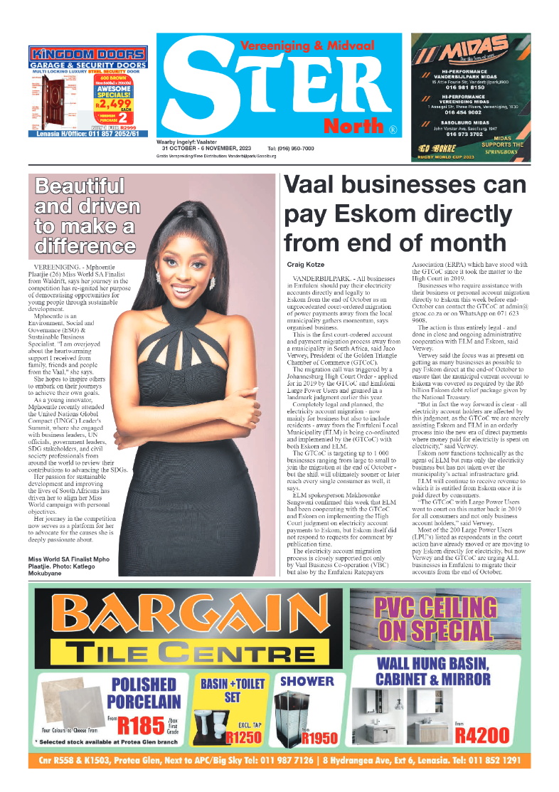 STER NORTH 31 October – 6 November, 2023 page 1