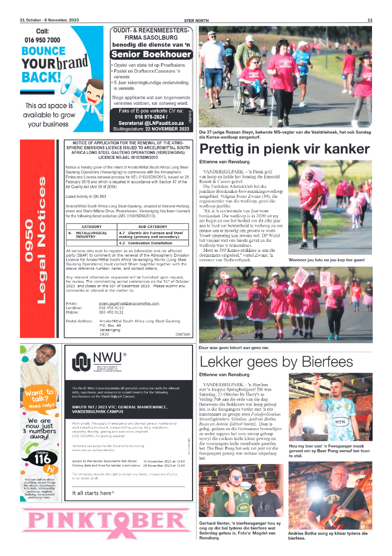 STER NORTH 31 October – 6 November, 2023 page 11