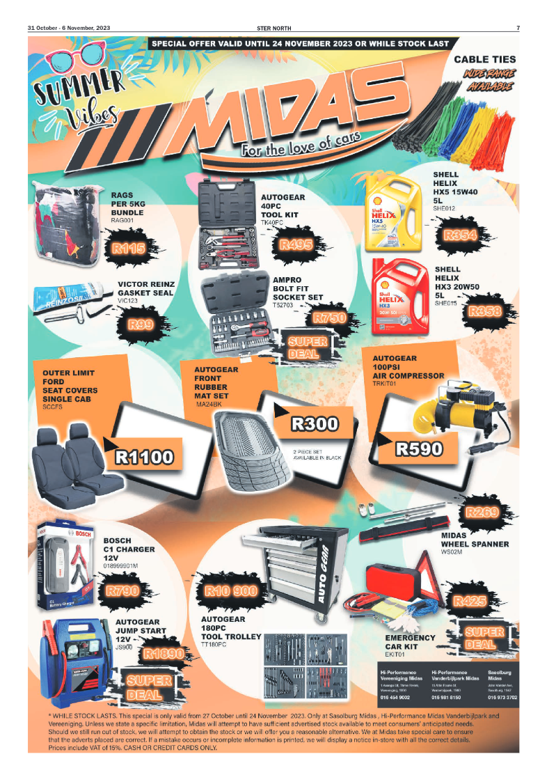 STER NORTH 31 October – 6 November, 2023 page 7
