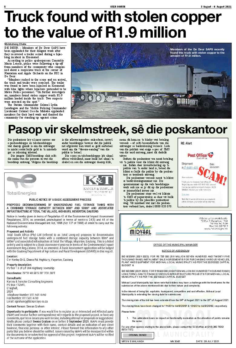 STER NORTH 3 August – 6 August 2021 page 8
