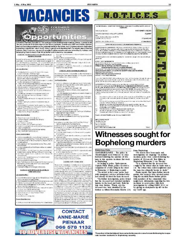 STER NORTH 3 May – 6 May 2022 page 11