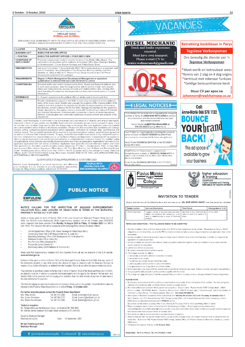 STER NORTH 3 October – 9 October, 2023 page 11