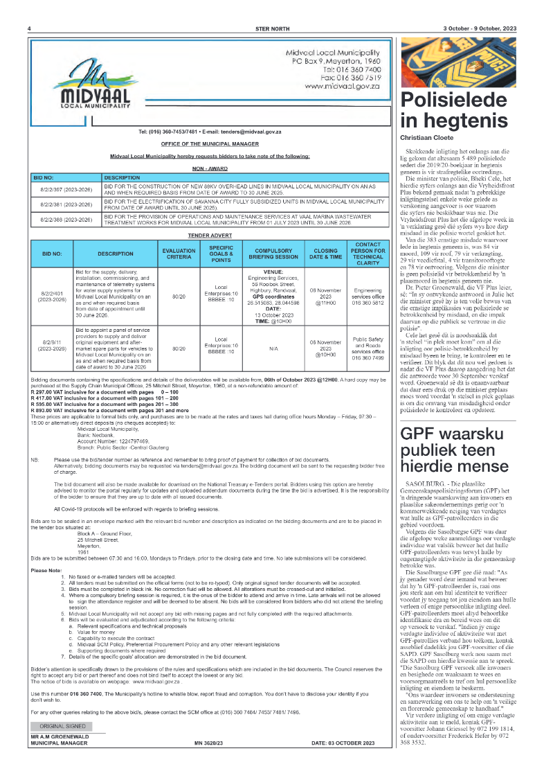 STER NORTH 3 October – 9 October, 2023 page 4