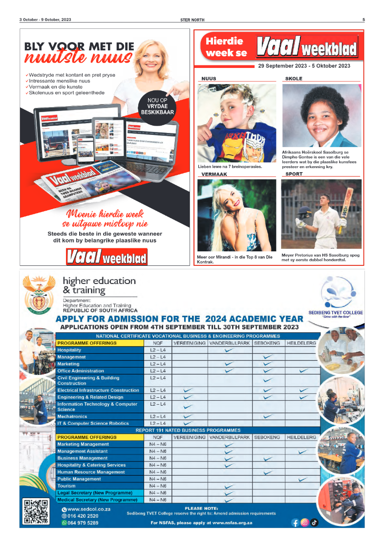 STER NORTH 3 October – 9 October, 2023 page 5