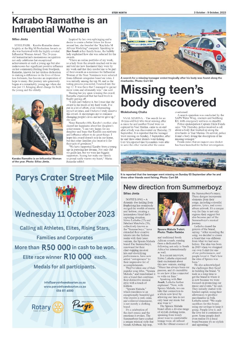 STER NORTH 3 October – 9 October, 2023 page 8