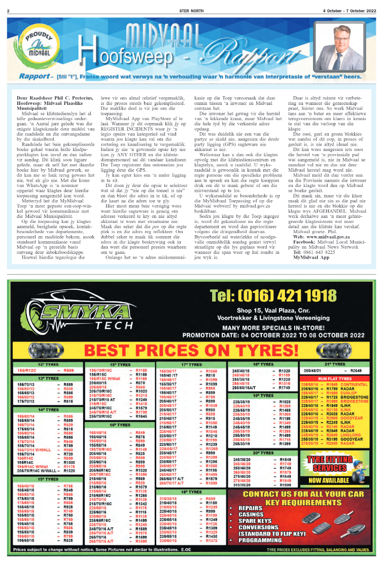 STER NORTH 4 October – 7 October 2022 page 2