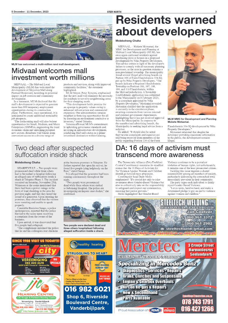 STER NORTH 5 December – 11 December, 2023 page 3