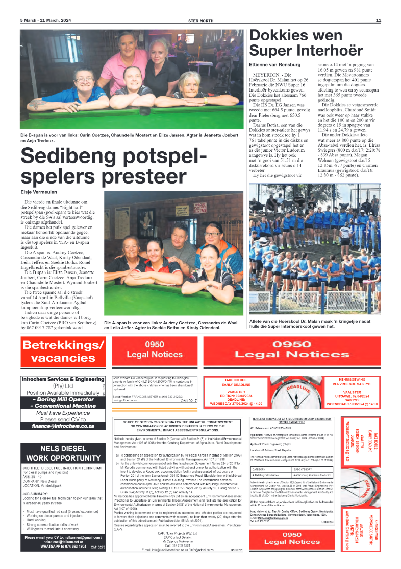 STER NORTH 5 March – 11 March, 2024 page 11