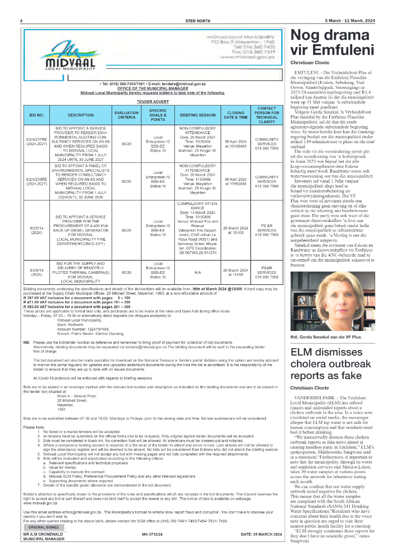 STER NORTH 5 March – 11 March, 2024 page 4
