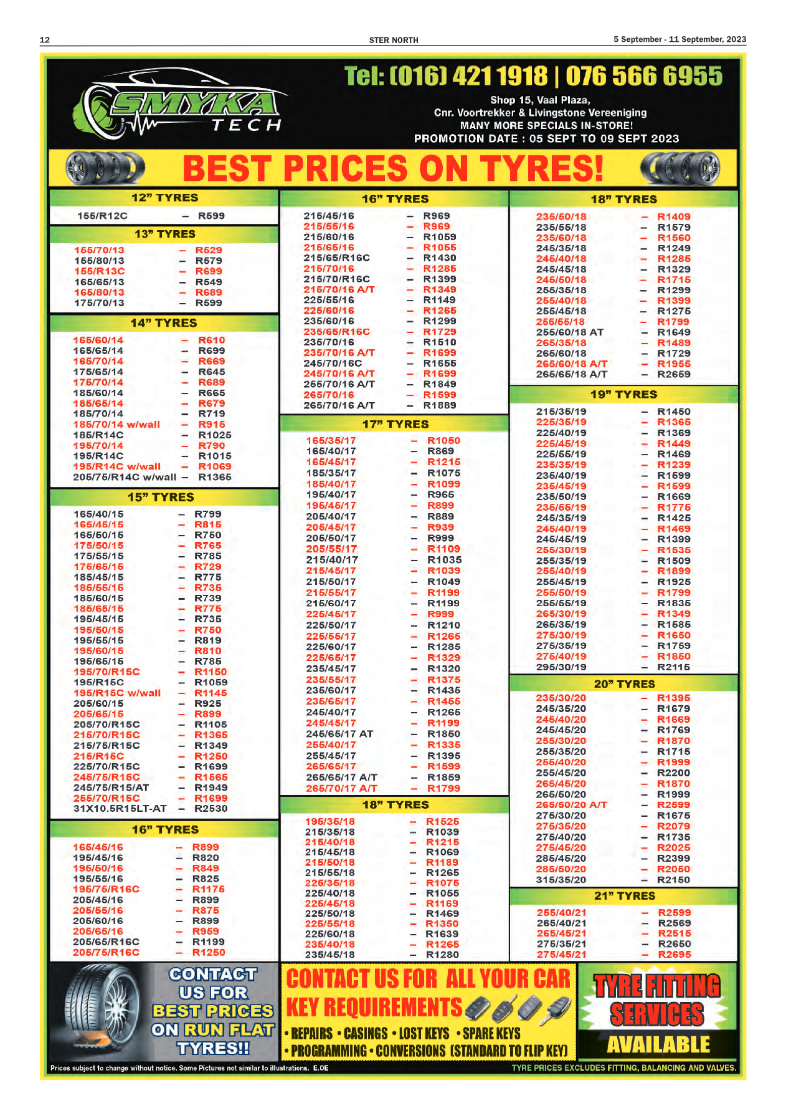 STER NORTH 5 September – 11 September, 2023 page 12